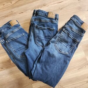 3 Pairs American Eagle High Rise Skinny Jeans